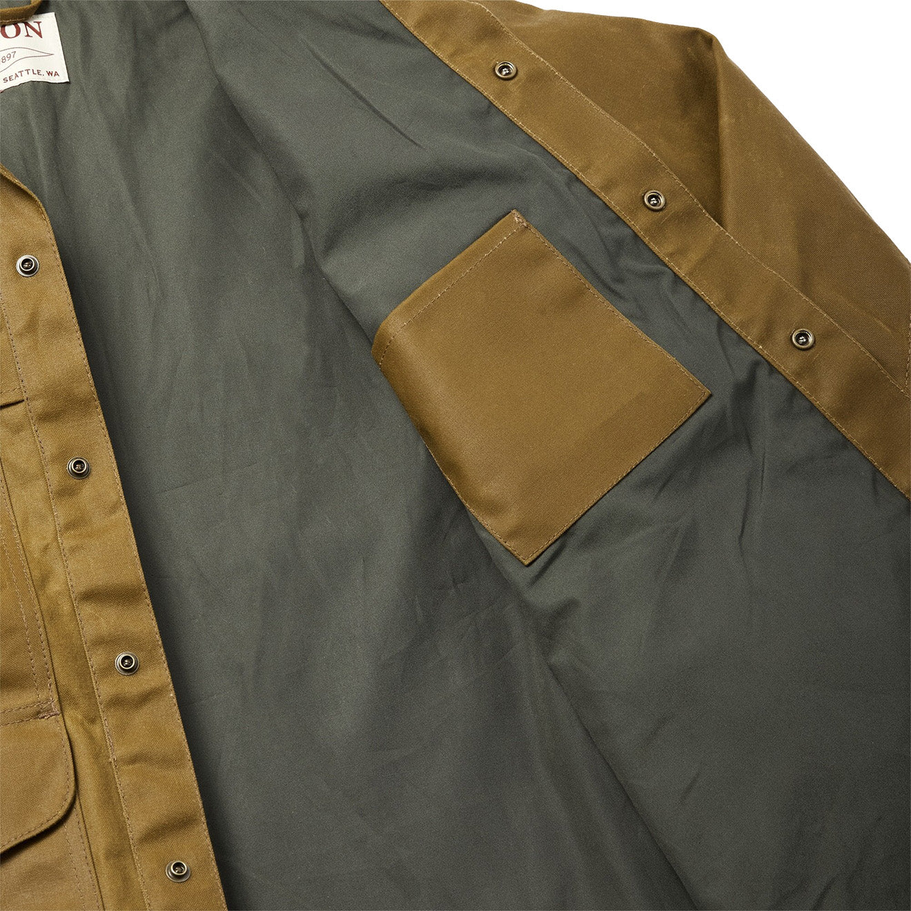 Filson Lined Tin Cruiser Jacket Dark Tan - The Sporting Lodge