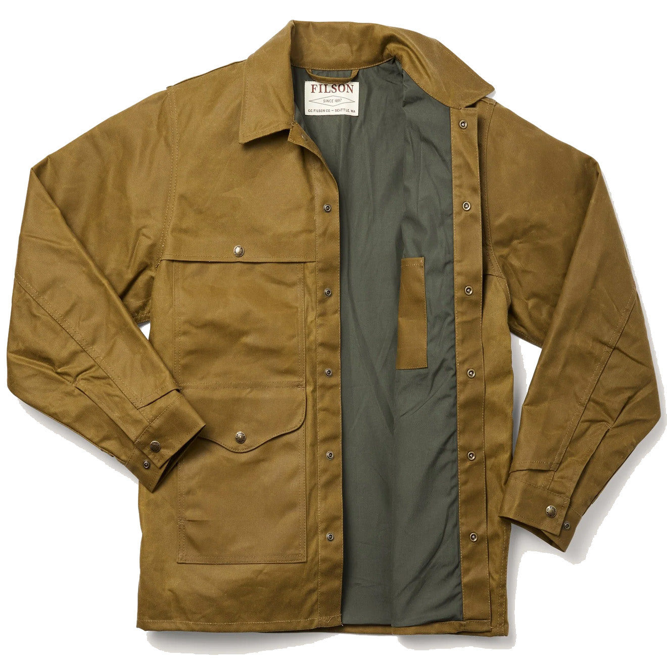Filson Lined Tin Cruiser Jacket Dark Tan - The Sporting Lodge