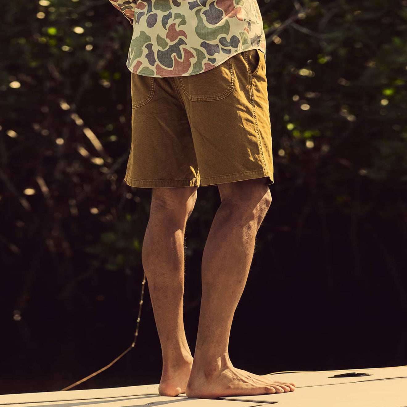 Filson Oakville Canvas Shorts Bronze Brown