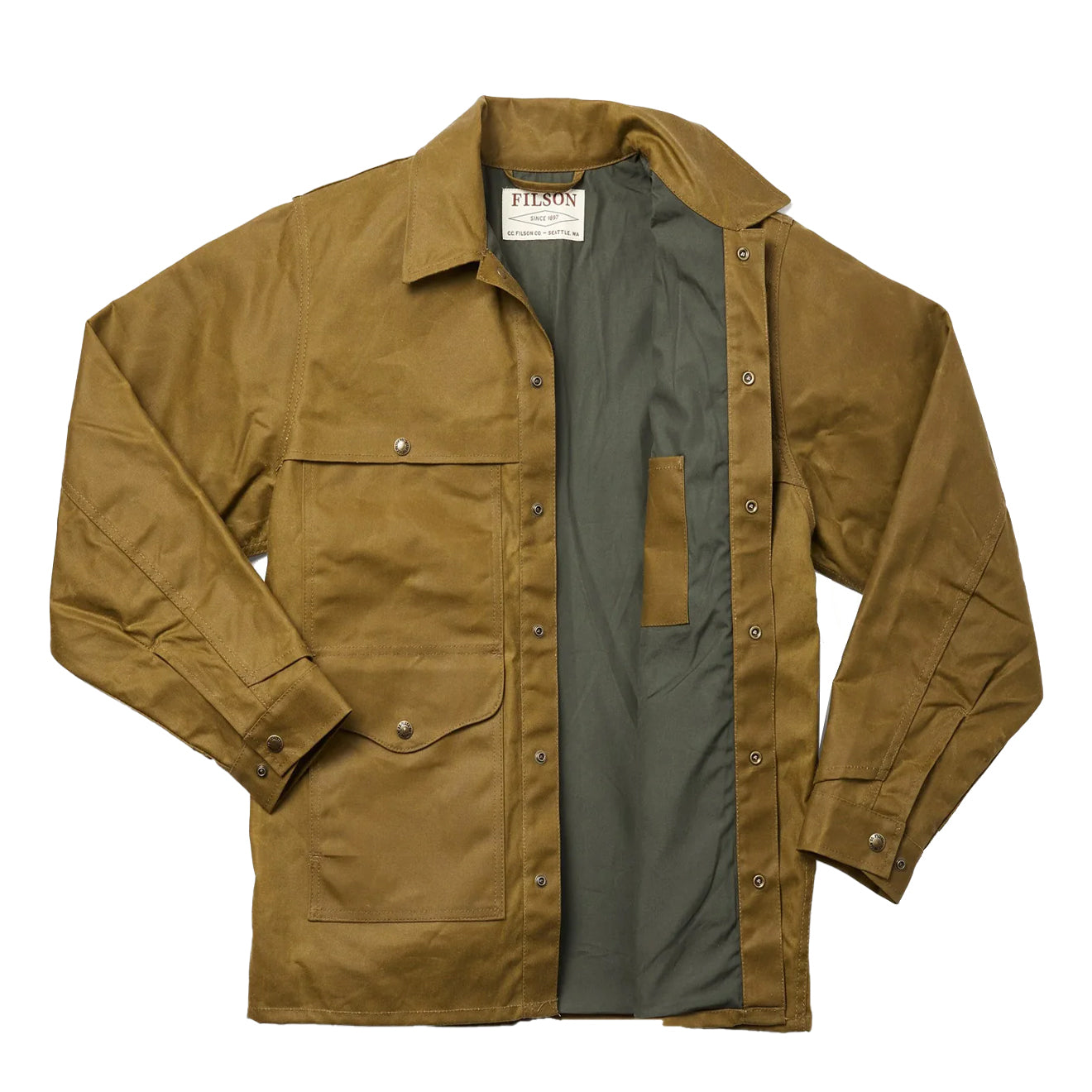 Filson Short Lined Cruiser Jacket Dark Tan