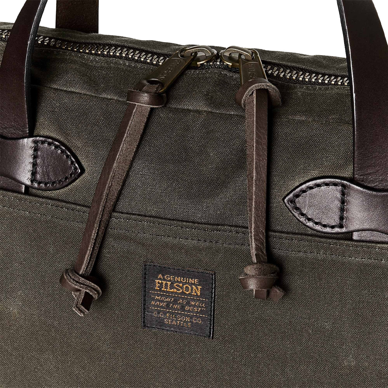 Filson Tin Cloth Compact Briefcase Otter Green - The Sporting Lodge