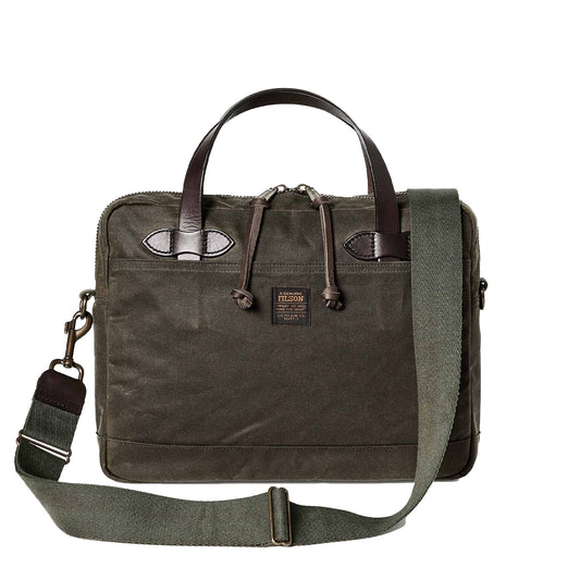 Filson Tin Cloth Compact Briefcase Otter Green - The Sporting Lodge