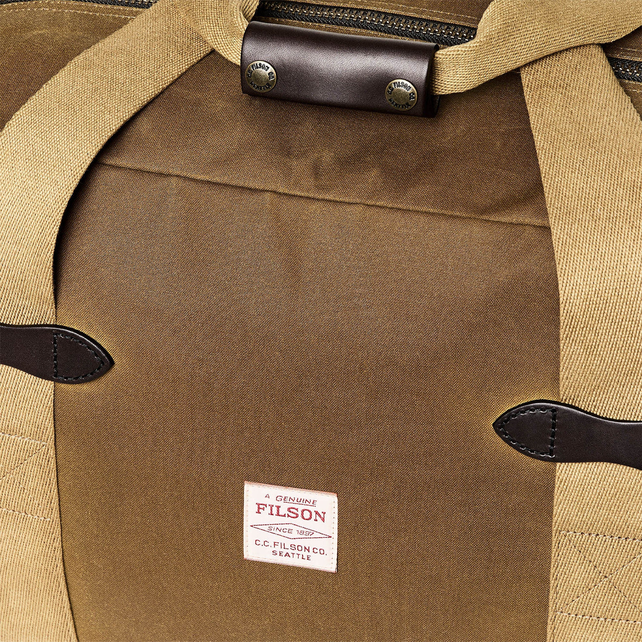 Filson Tin Cloth Medium Duffle Bag Dark Tan - The Sporting Lodge