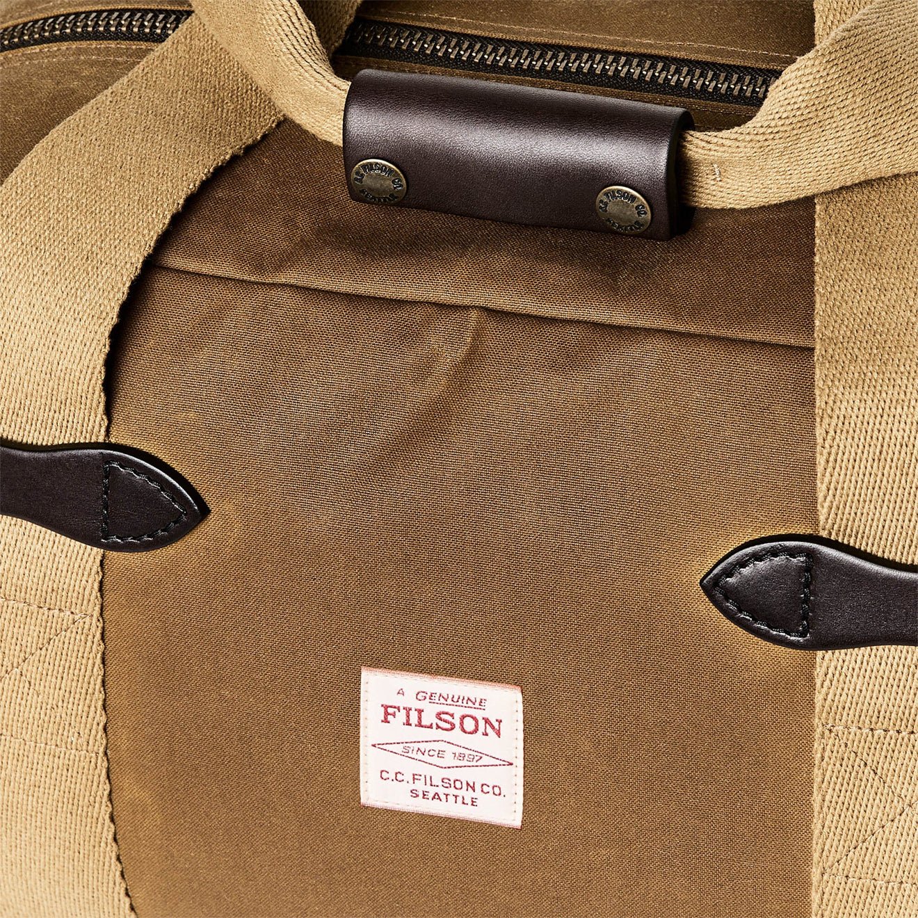 Filson Tin Cloth Small Duffle Bag Dark Tan - The Sporting Lodge