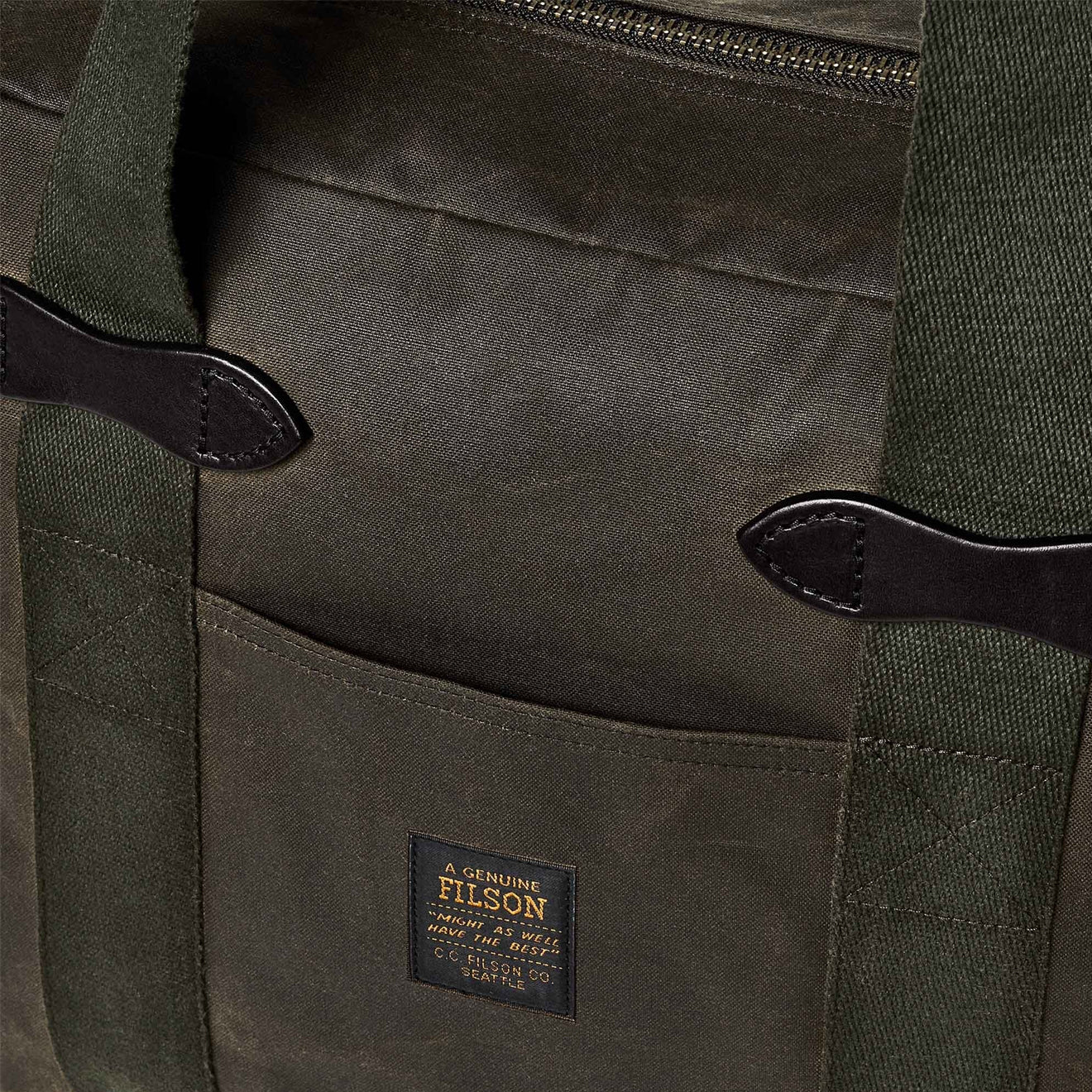 Filson Tin Cloth Tote Bag With Zipper - The Sporting Lodge