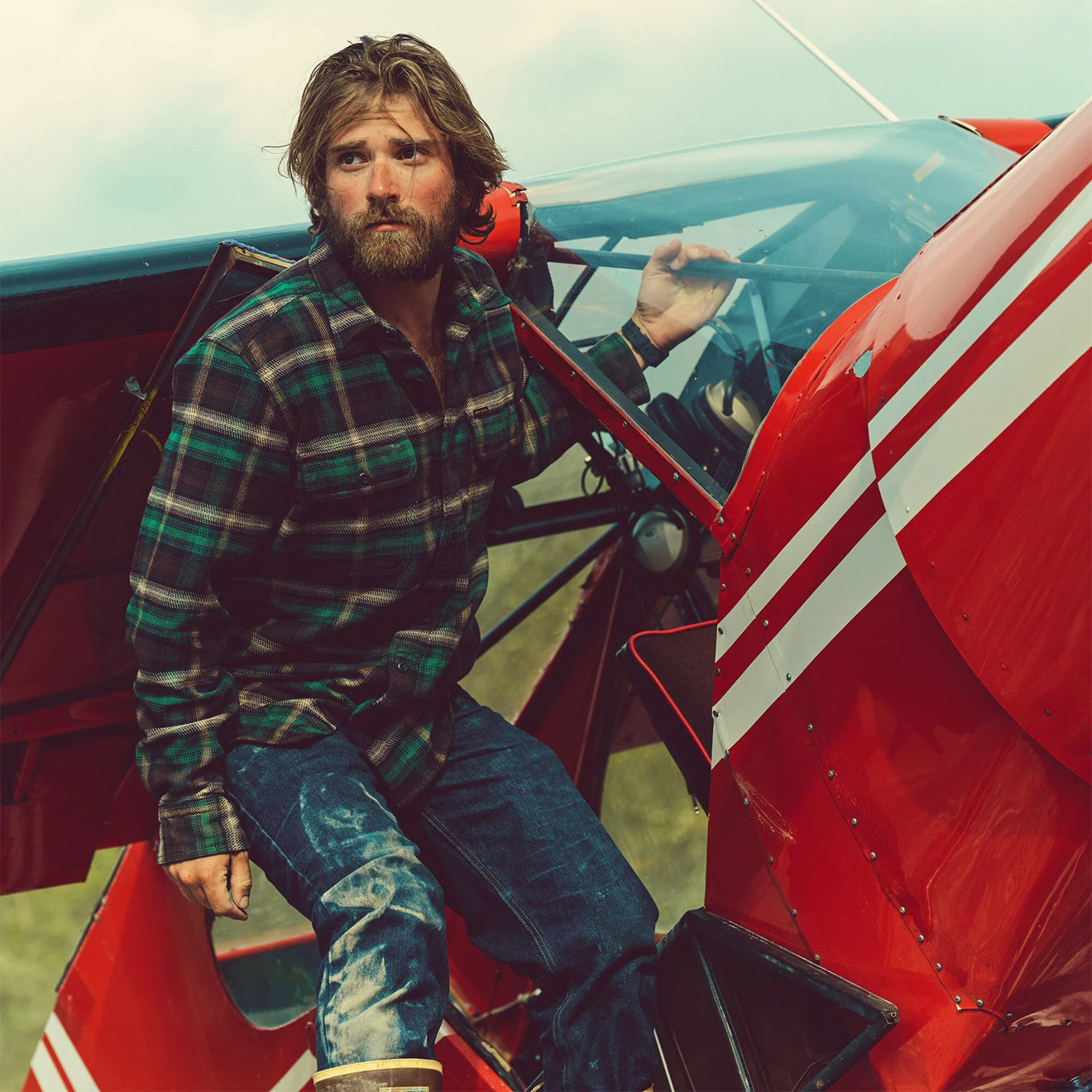 Filson Vintage Flannel Work Shirt Brown / Cream / Multi Plaid