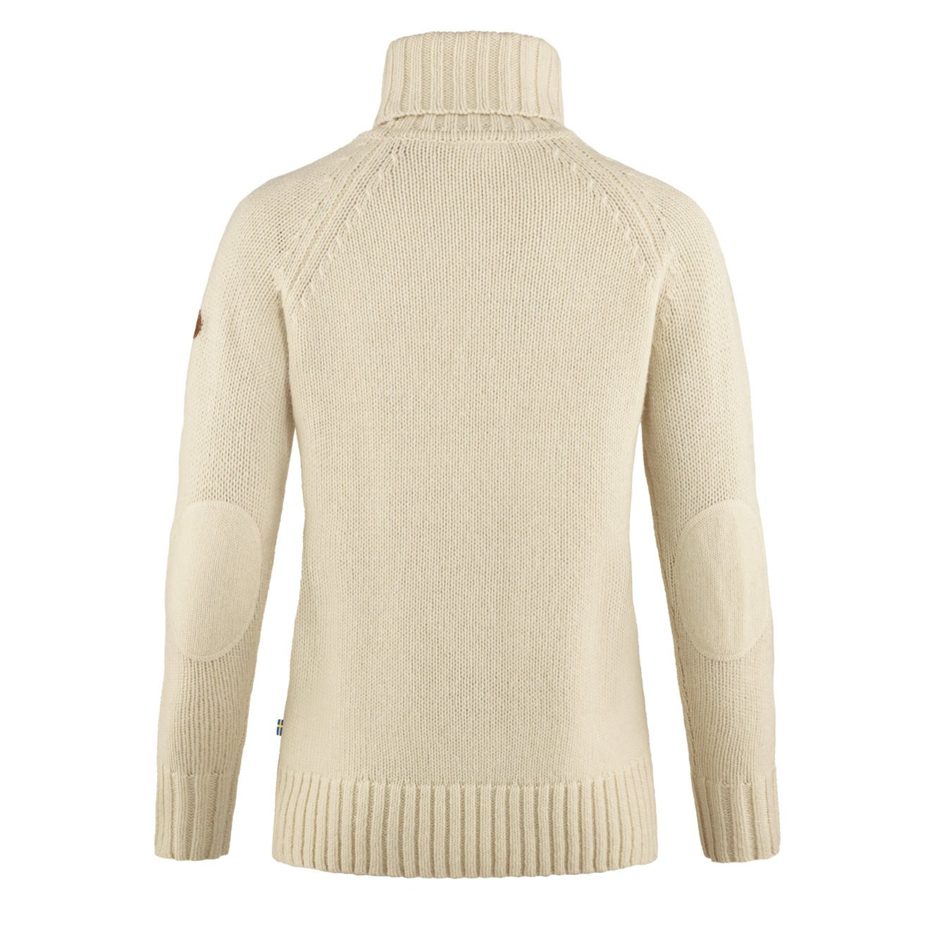 Fjallraven Womens Ovik Cable Knit Roller Neck Chalk White-2