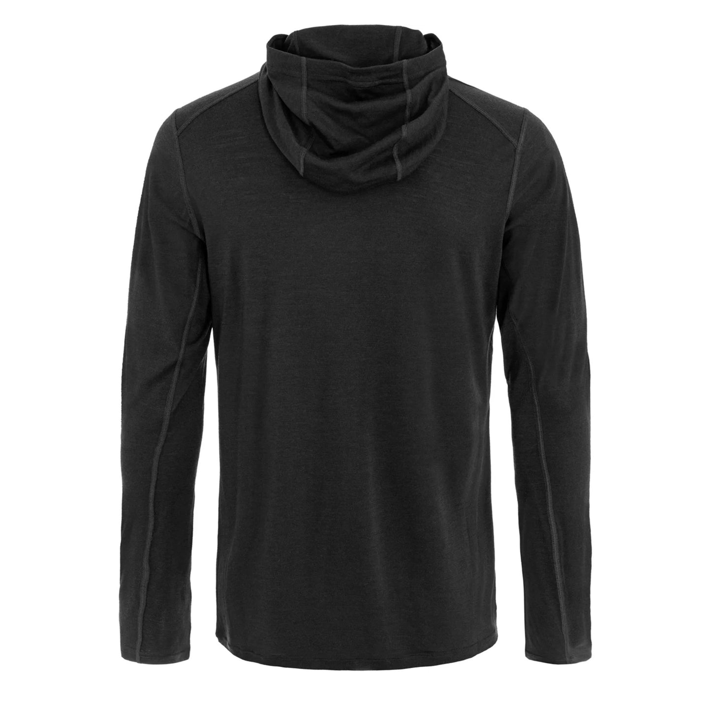 Fjallraven Abisko Wool Sun-hoodie Black - The Sporting Lodge