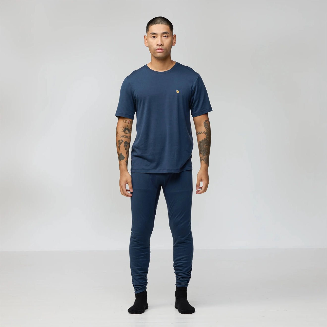 Fjallraven Bergtagen Merino 190 Long John Mountain Blue - The Sporting Lodge