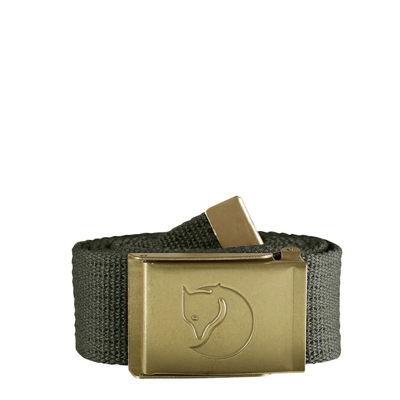 Fjallraven Canvas Brass Belt 4cm Mountain Grey - The Sporting Lodge