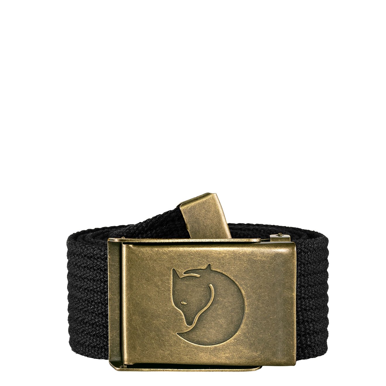 Fjallraven Canvas Brass Belt Black - The Sporting Lodge