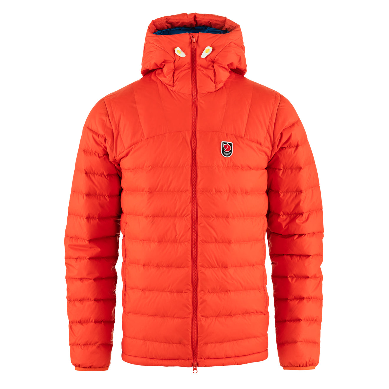 Fjallraven Expedition Pack Down Hoodie Flame Orange / UN Blue - The Sporting Lodge