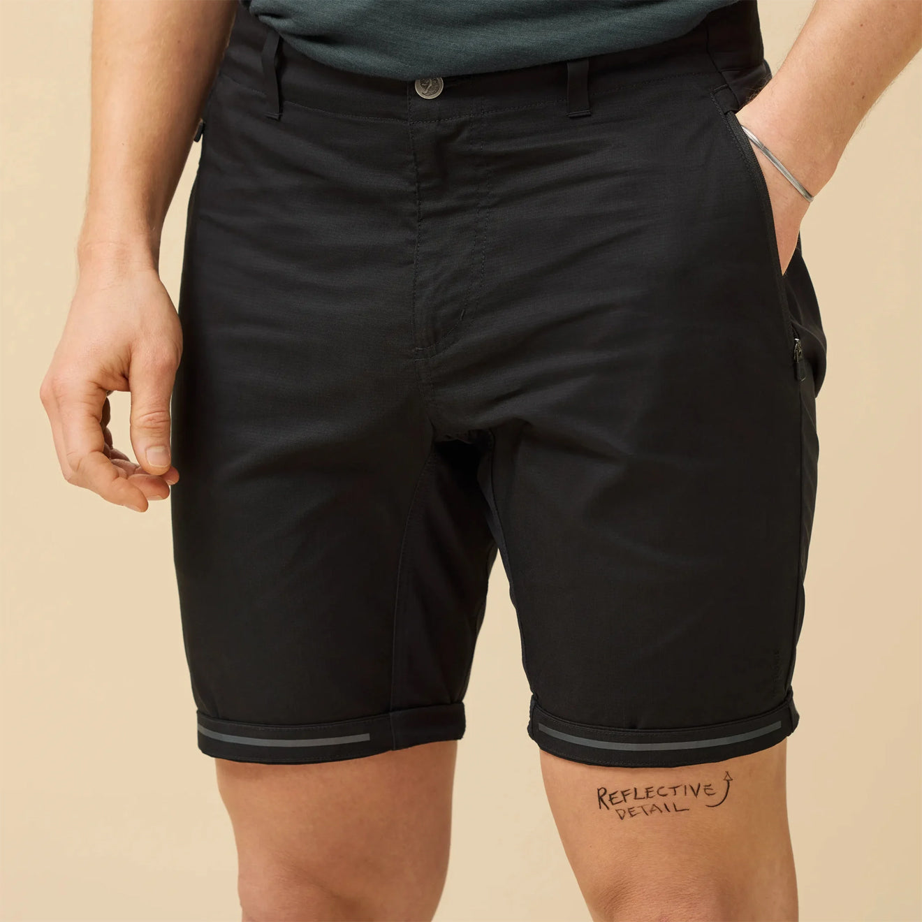Fjallraven Hoja Hybrid Shorts Navy - The Sporting Lodge