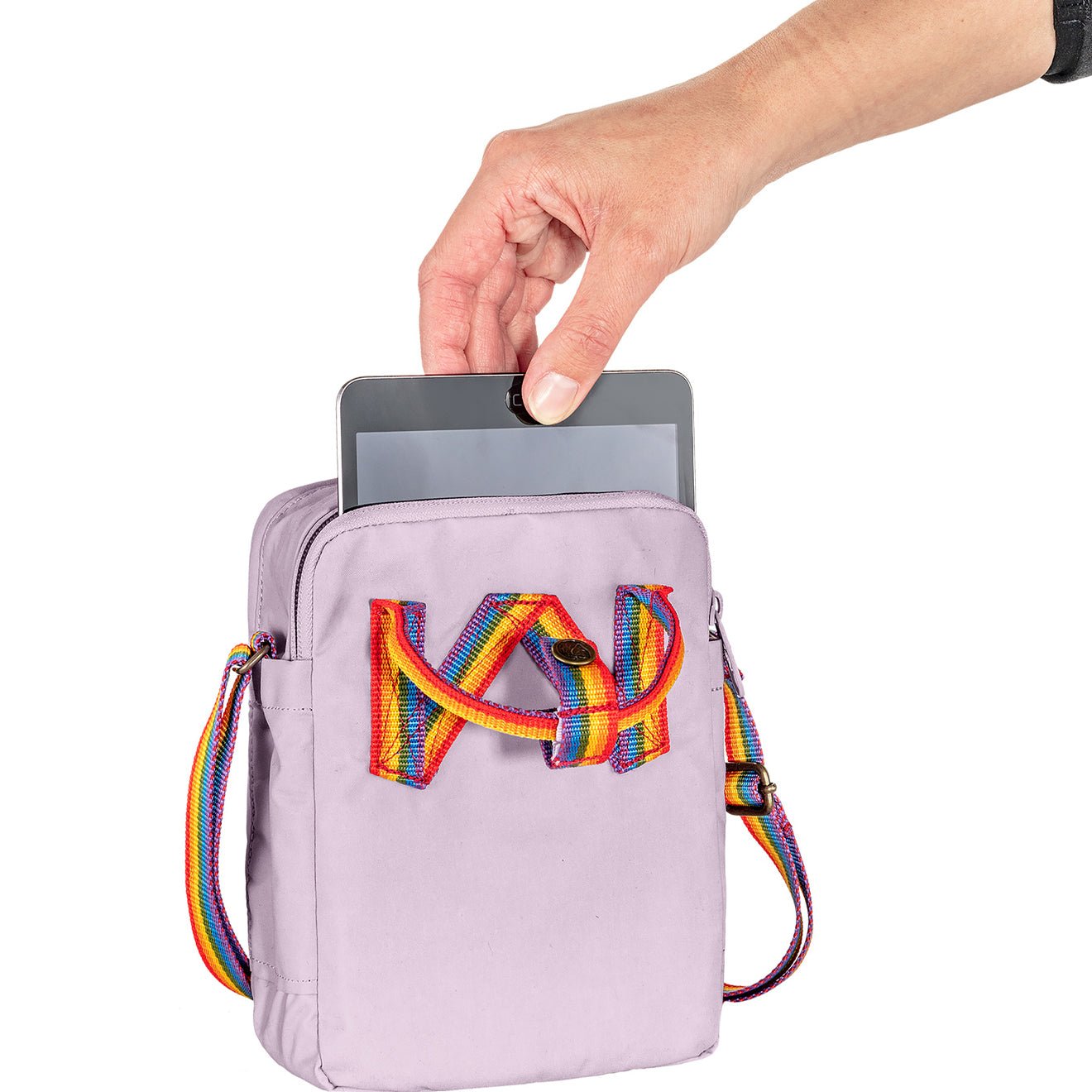 Fjallraven Kanken Rainbow Sling Chalk Rose / Rainbow - The Sporting Lodge