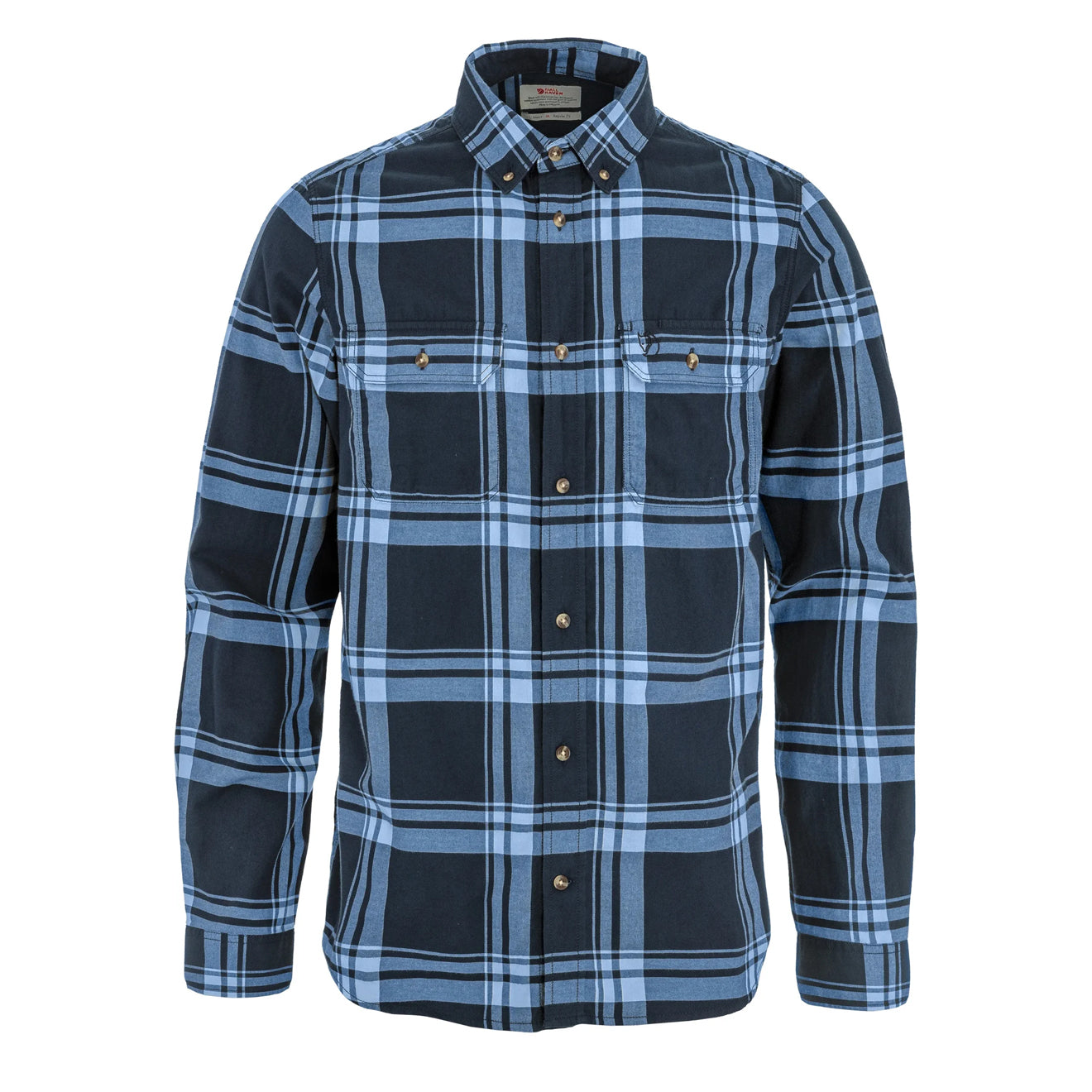 Fjallraven Ovik Lite Flannel Shirt Dark Navy / Ultramarine - The Sporting Lodge