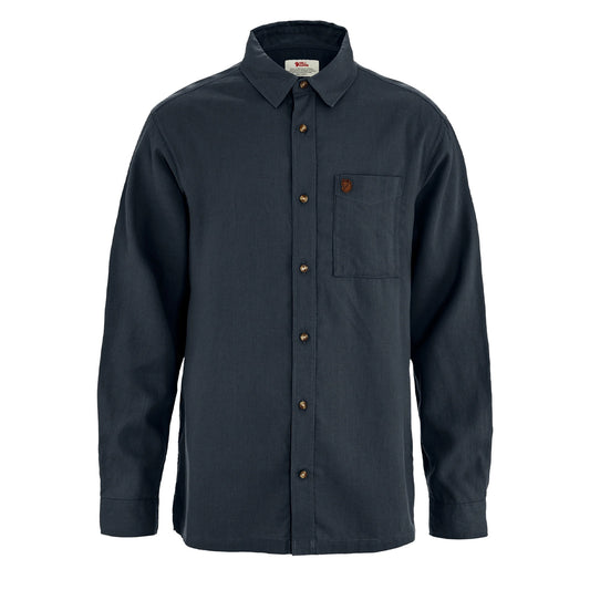 Fjallraven Ovik Relaxed Hemp Shirt LS Dark Navy - The Sporting Lodge