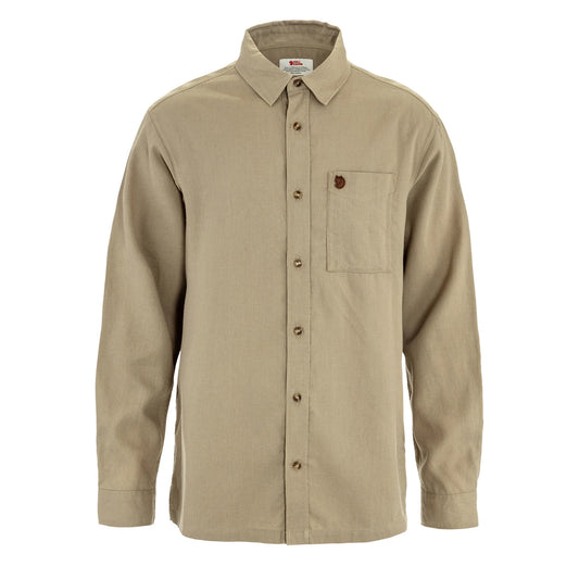 Fjallraven Ovik Relaxed Hemp Shirt LS Sand Stone - The Sporting Lodge