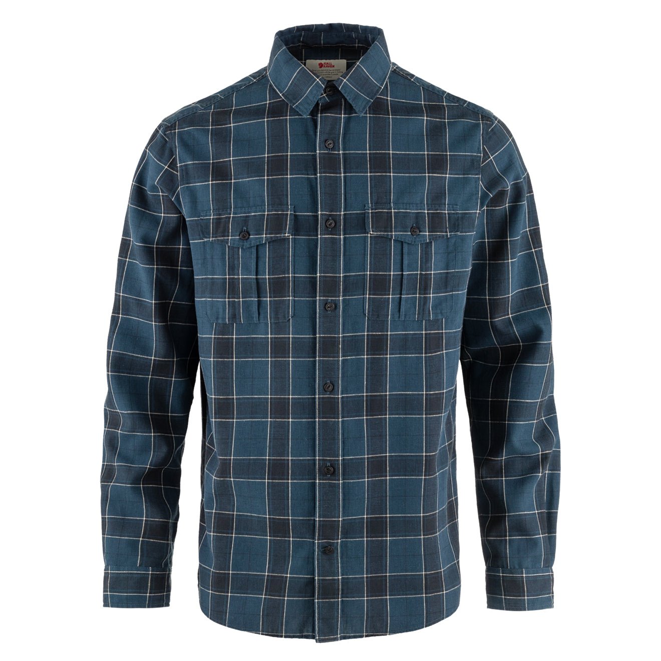 Fjallraven Ovik Travel Shirt LS Indigo Blue Dark Navy The Sporting Lodge fjallraven-ovik-travel-shirt-ls-indigo-blue-dark-navy-the-sporting-lodge