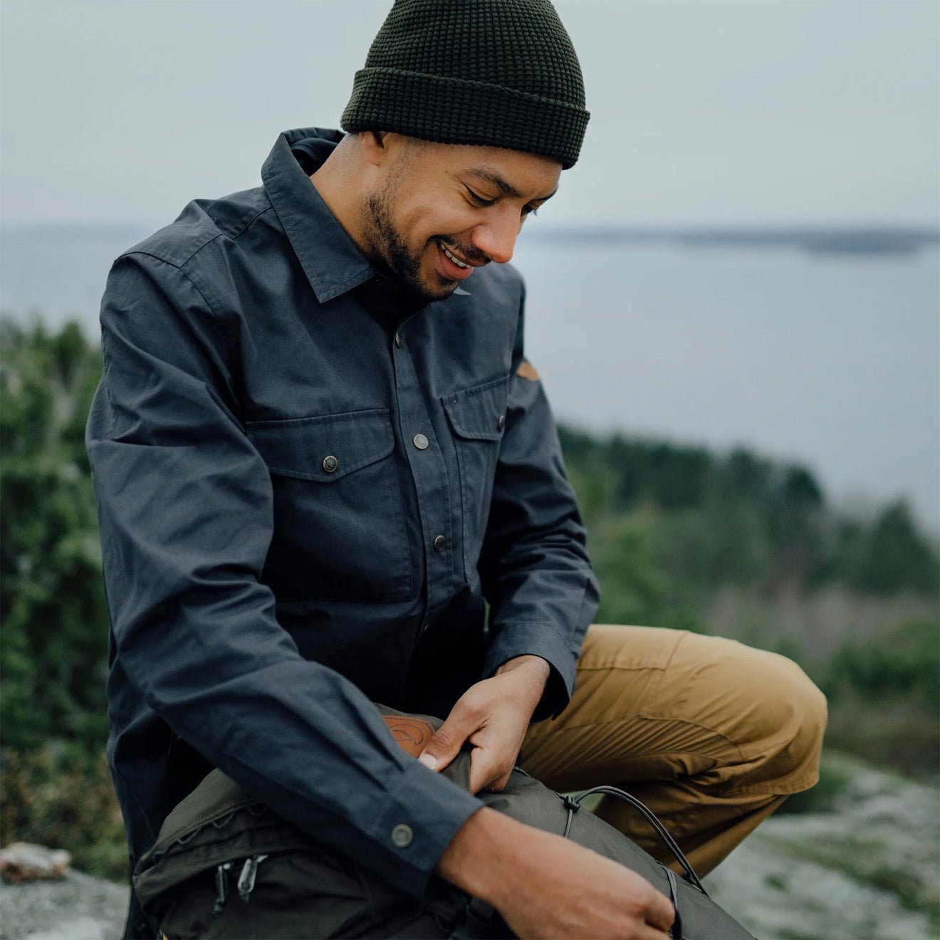 Fjallraven Singi Overshirt Dark Olive - The Sporting Lodge