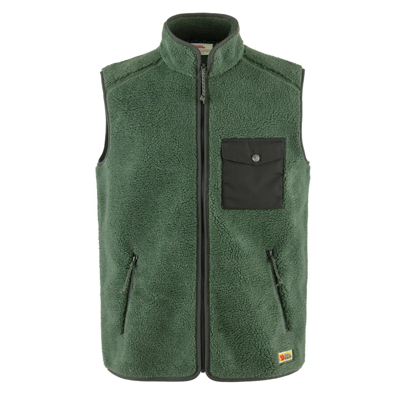 Fjallraven Vardag Pile Fleece Vest Deep Patina / Iron Grey - The Sporting Lodge