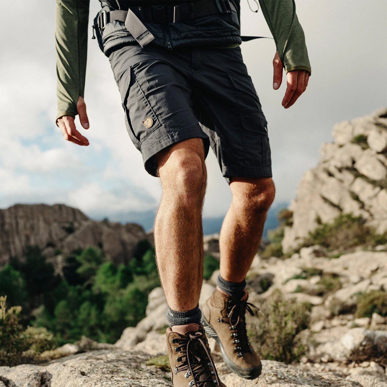 Fjallraven Vidda Pro Lite Shorts Black - The Sporting Lodge