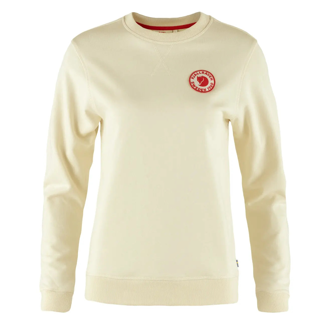 Fjallraven Womens 1960 Logo Badge Sweater Chalk White - The Sporting Lodge