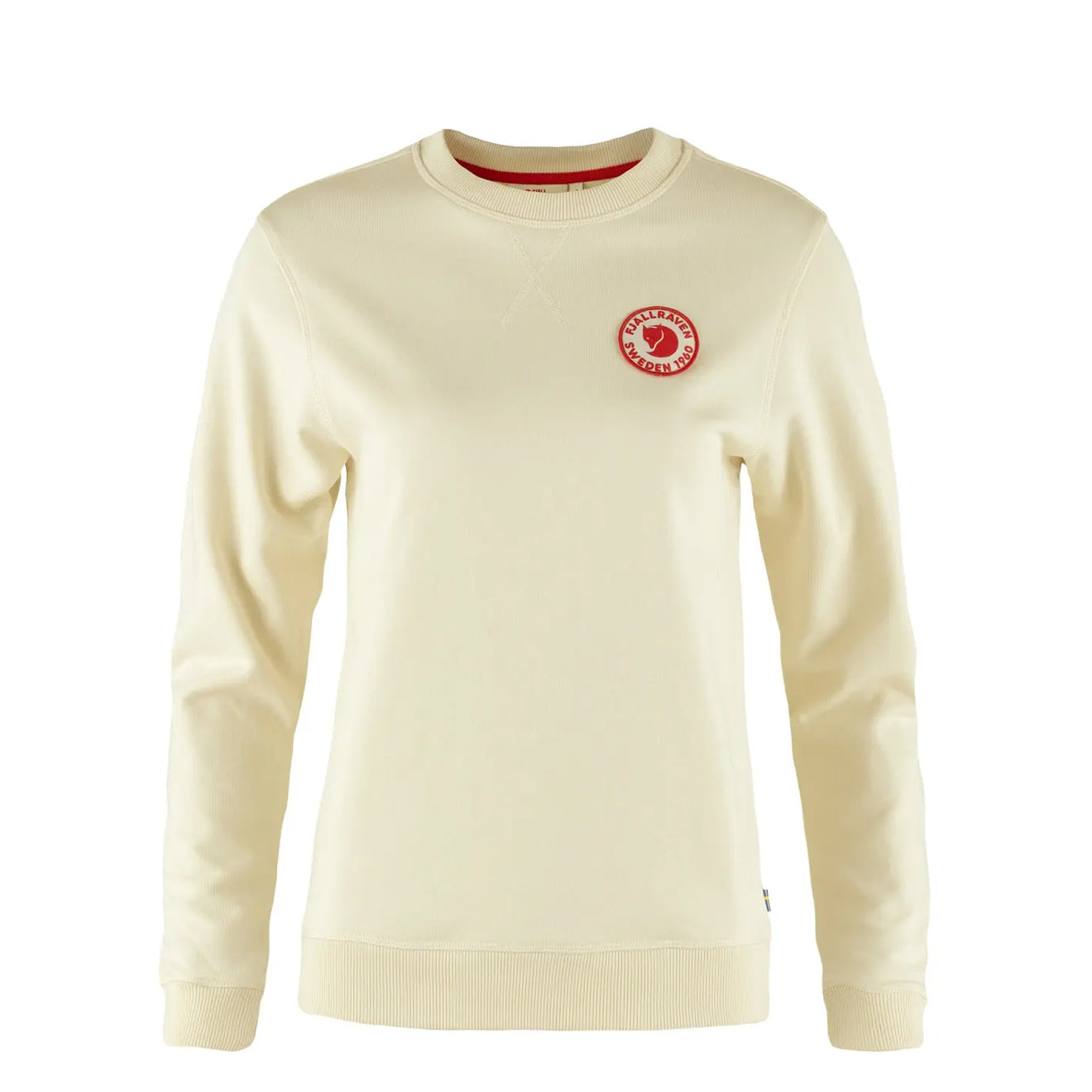 Fjallraven Womens 1960 Logo Badge Sweater Chalk White - The Sporting Lodge