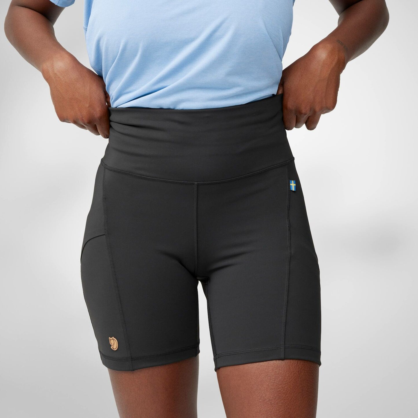 Fjallraven Womens Abisko 6 Inch Shorts Tights Black