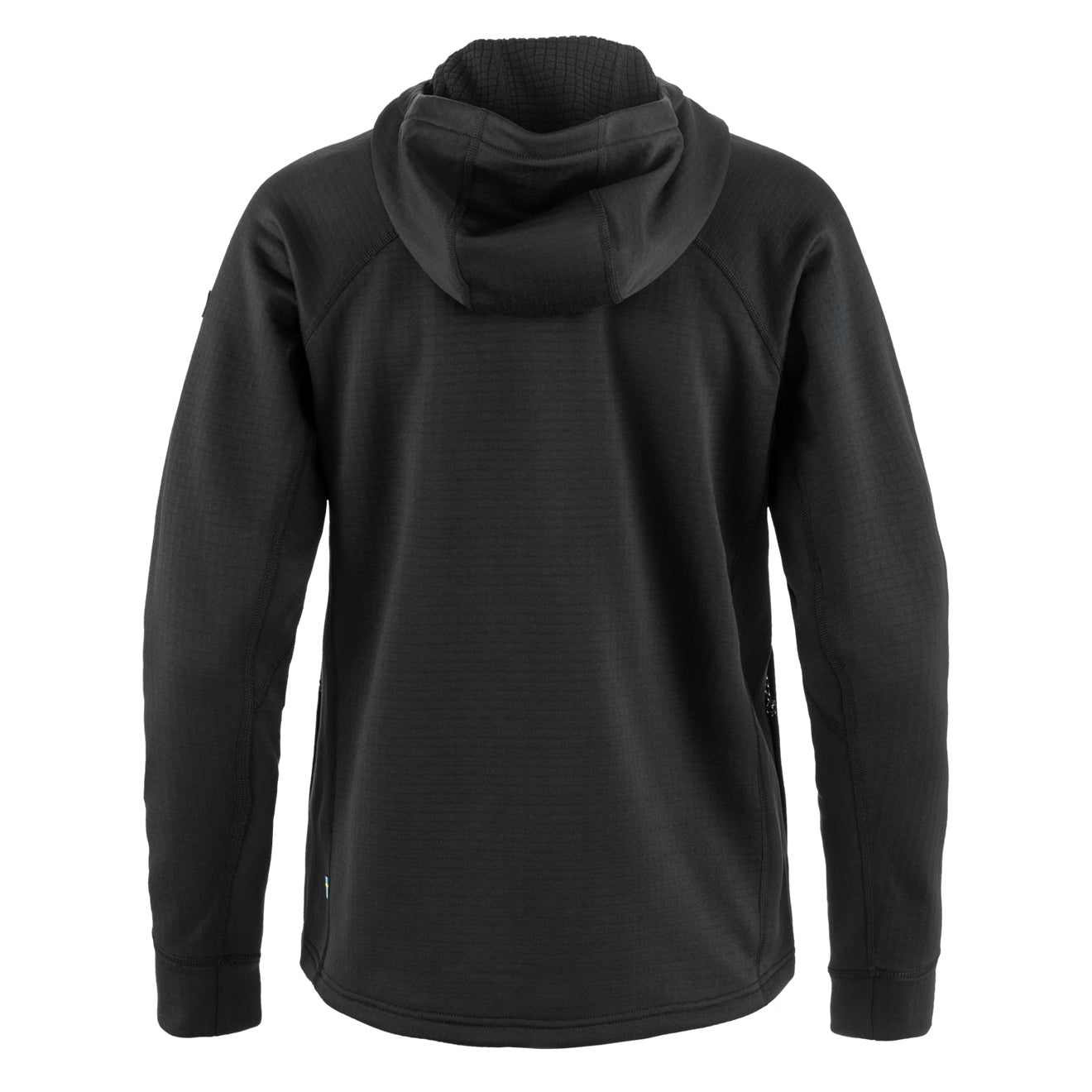 Fjallraven Womens Abisko Grid Fleece Hoodie Black - The Sporting Lodge
