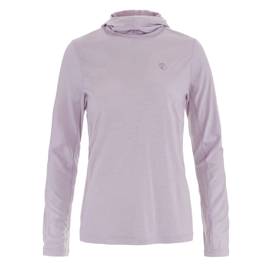 Fjallraven Womens Abisko Wool Sun-hoodie Lavender Mist - The Sporting Lodge