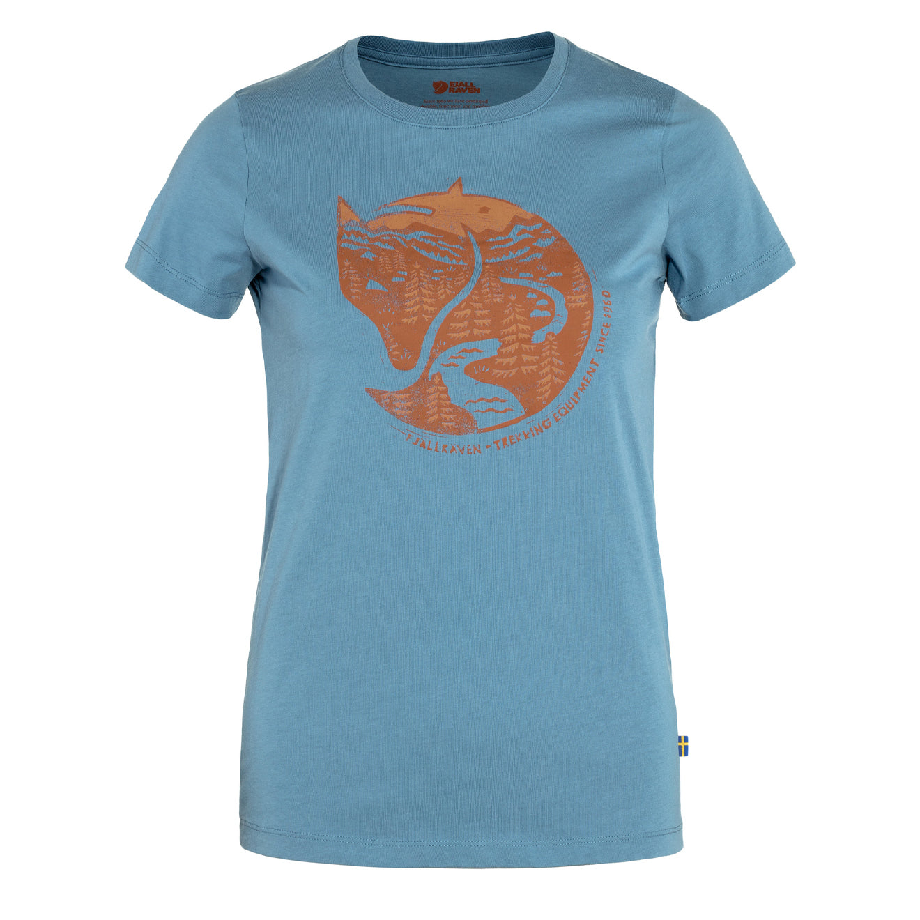 Fjallraven Womens Arctic Fox T-shirt Dawn Blue