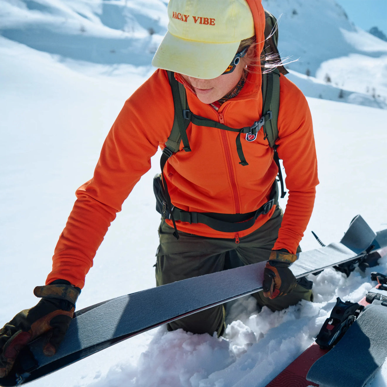 Fjallraven Womens Expedition Fleece Hoodie Chalk Rose