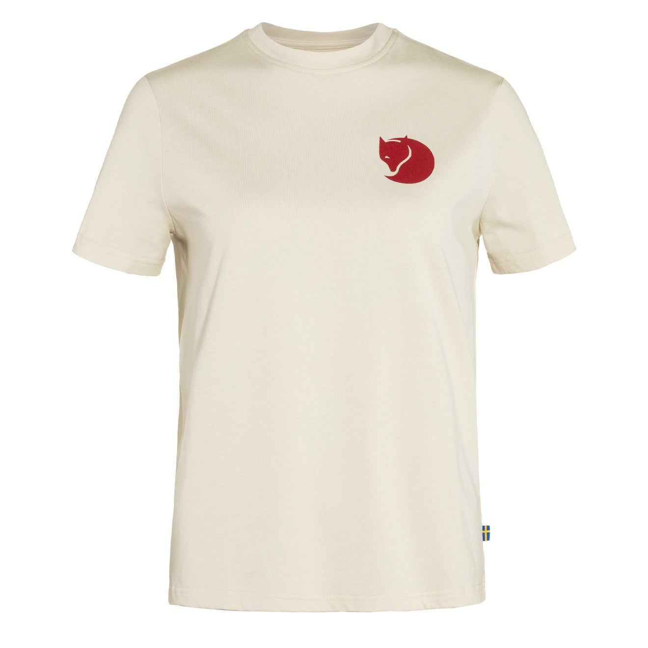 Fjallraven Womens Fox Boxy Logo Tee Chalk White - The Sporting Lodge