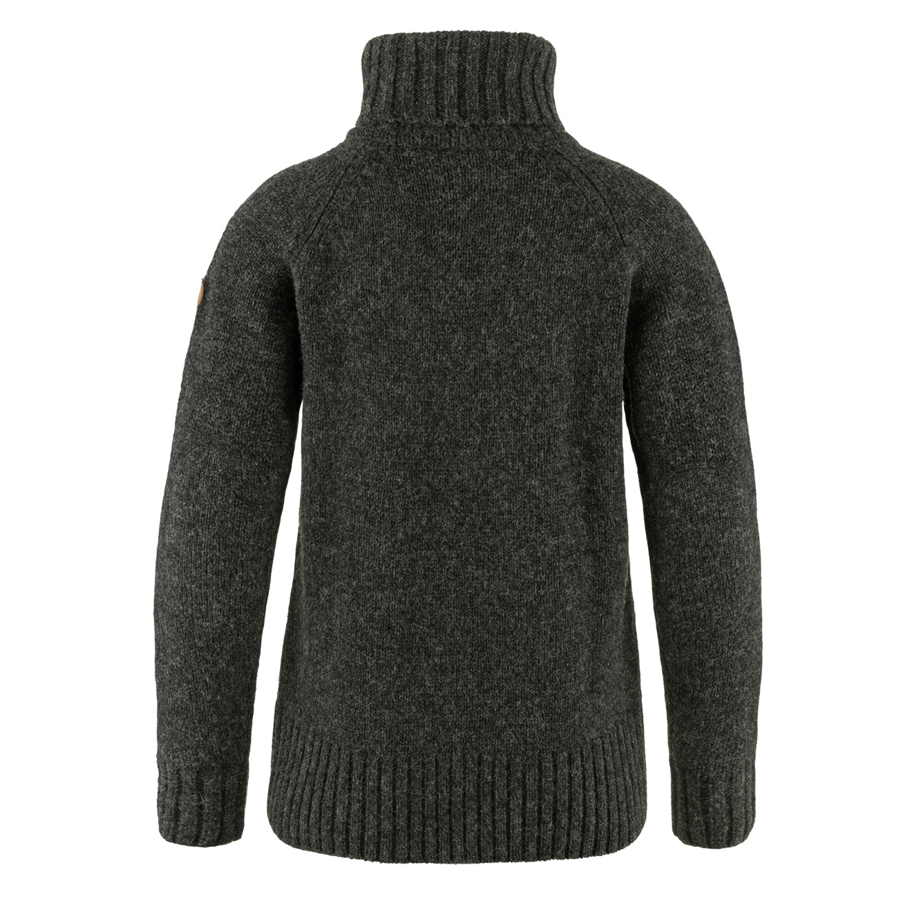 Fjallraven Womens Ovik Cable Knit Roller Neck Dark Grey - The Sporting Lodge