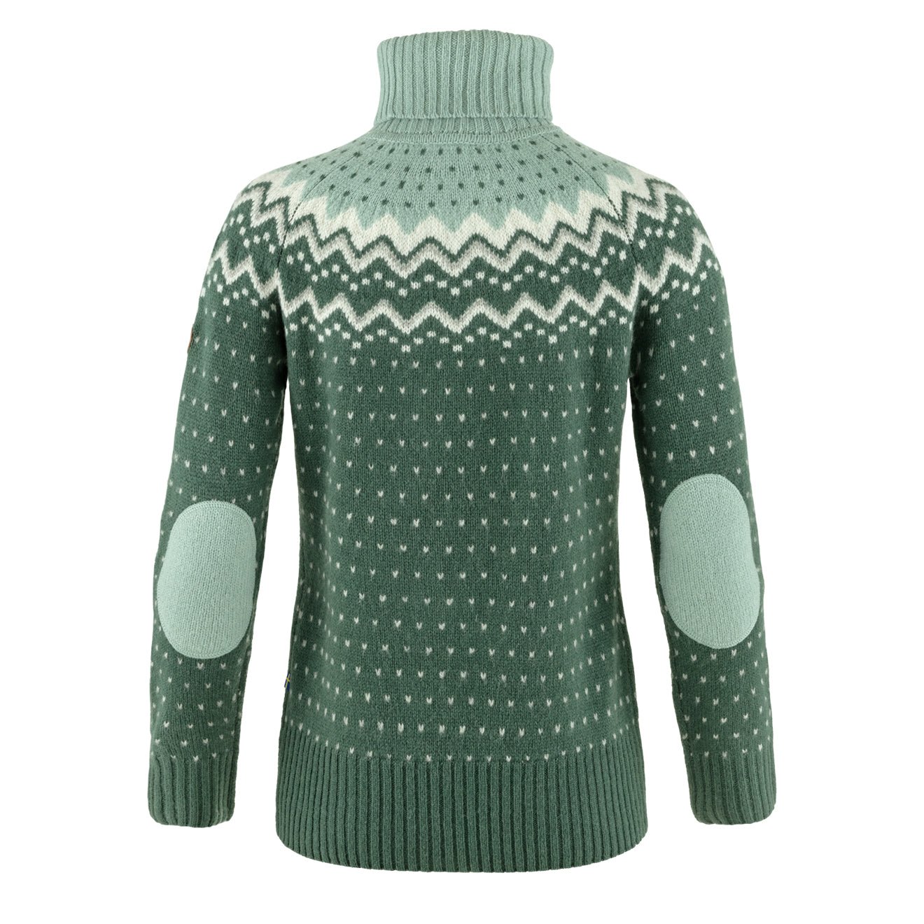 Fjallraven Womens Ovik Knit Roller Neck Deep Patina / Misty Green - The Sporting Lodge