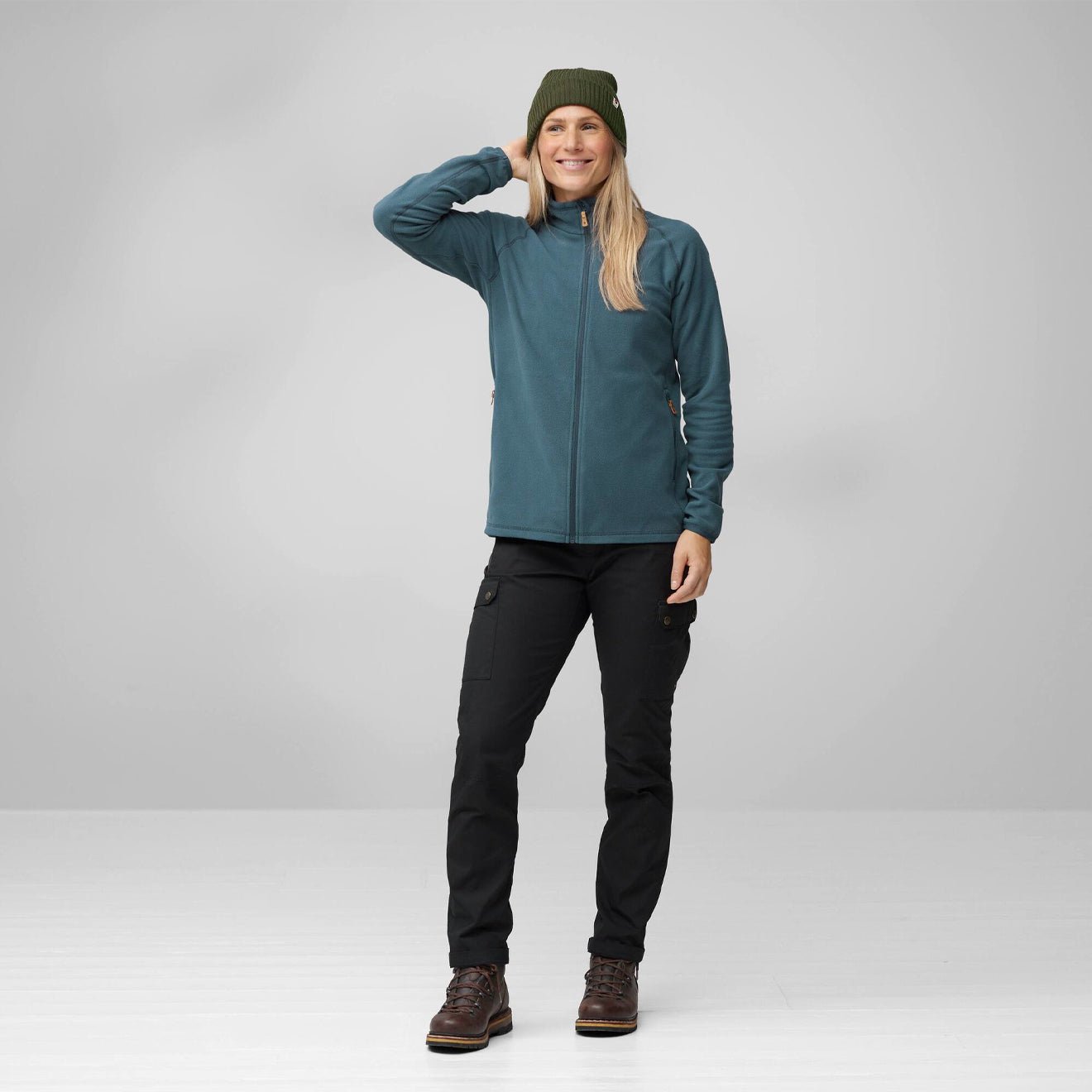 Fjallraven Womens Ovik Lite Fleece Jacket Black - The Sporting Lodge