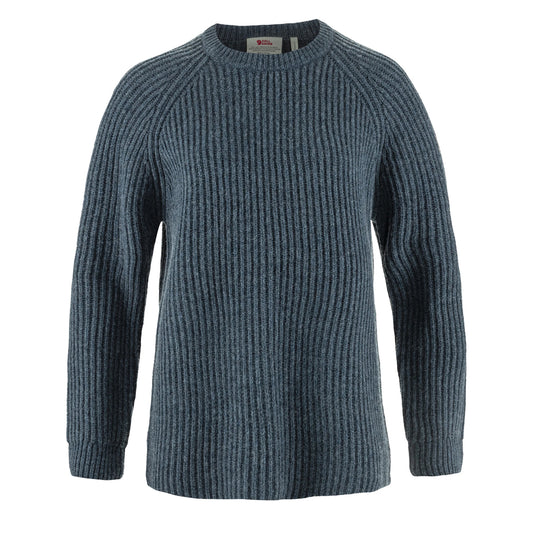Fjallraven Womens Ovik Rib Sweater Navy - The Sporting Lodge