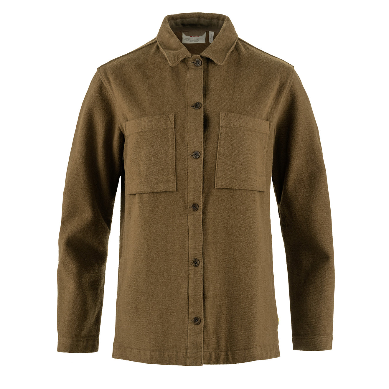 Fjallraven Womens Singi Flannel Overshirt Wood Brown - The Sporting Lodge
