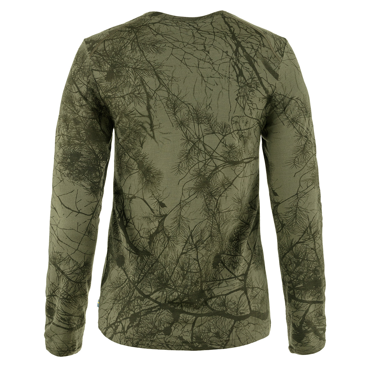 Fjallraven Womens Varmland Wool LS Green Camo - The Sporting Lodge