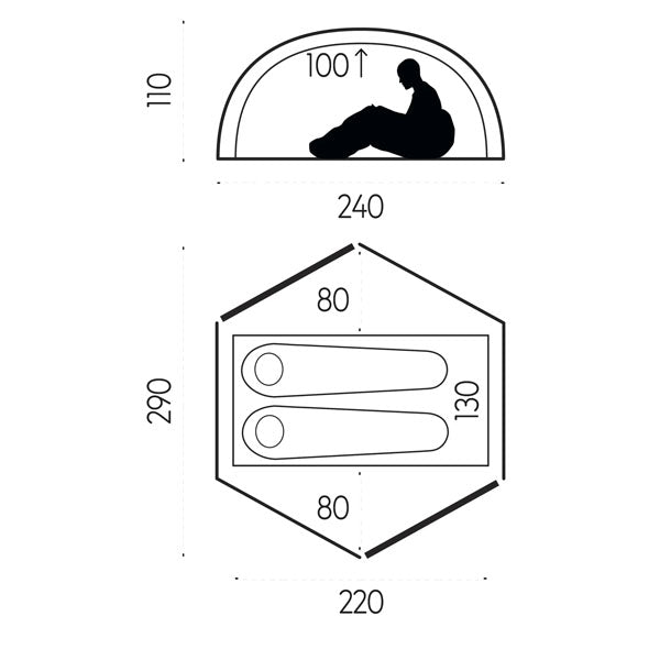 Fjallraven Abisko Dome 2 UN Blue - The Sporting Lodge