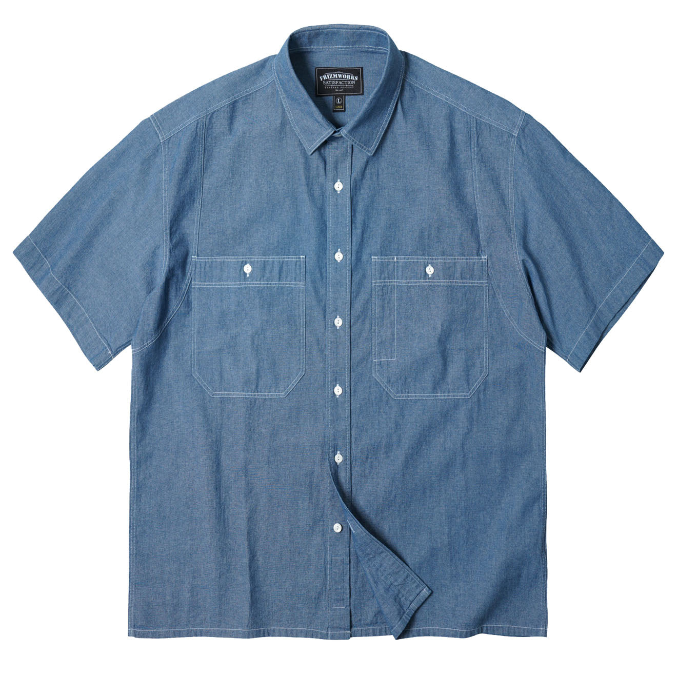 Frizmworks Chambray Big Pocket Half Shirt Blue Blue - The Sporting Lodge