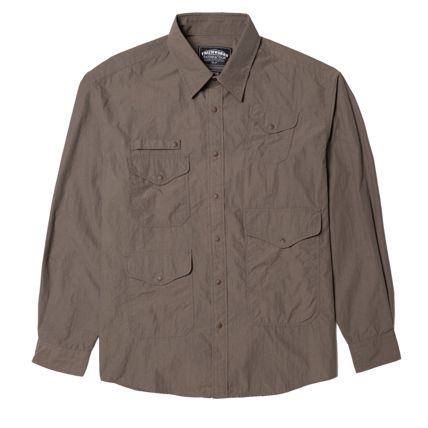 Frizmworks Nylon Utility Pocket Shirt Jacket Brown