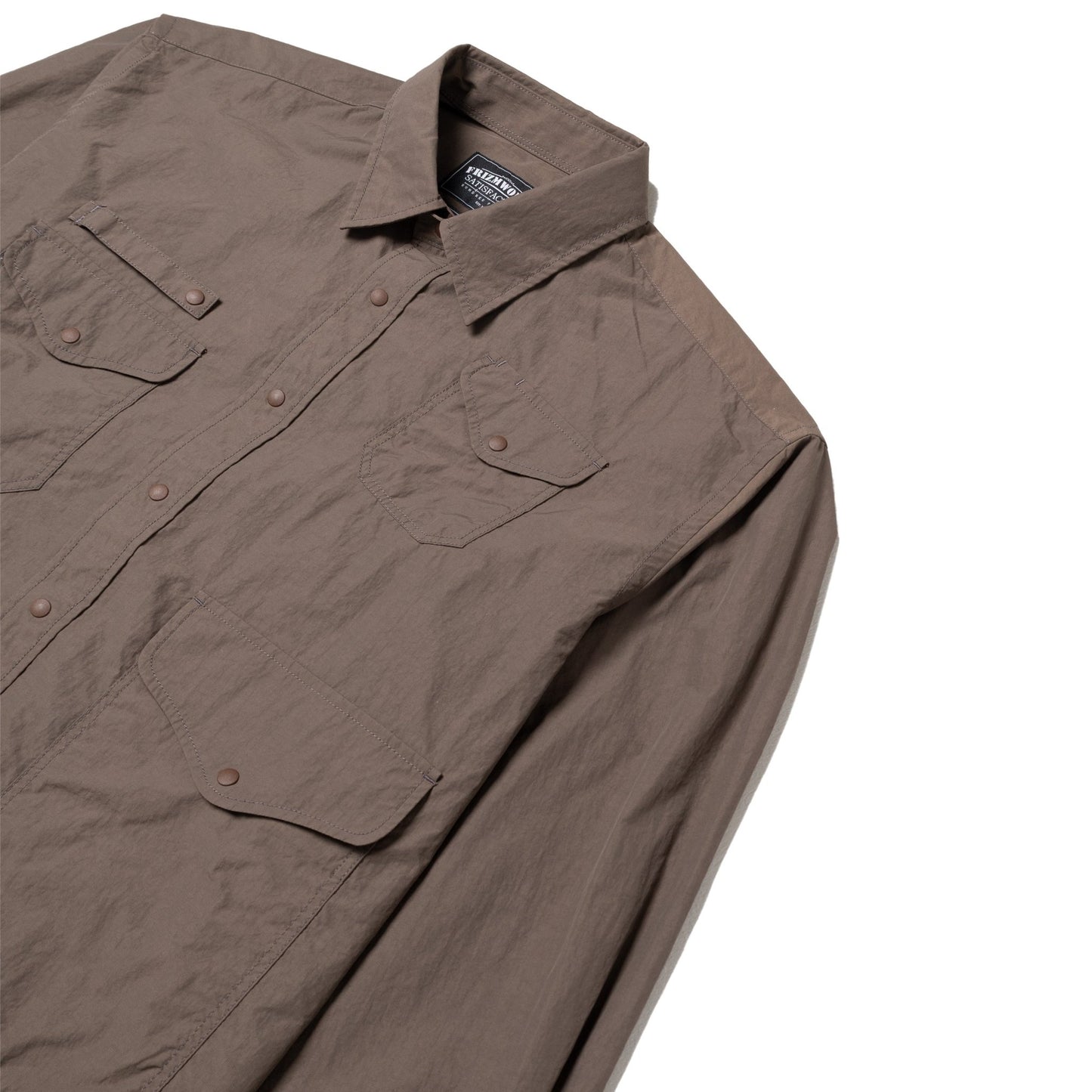 Frizmworks Nylon Utility Pocket Shirt Jacket Brown - The Sporting Lodge