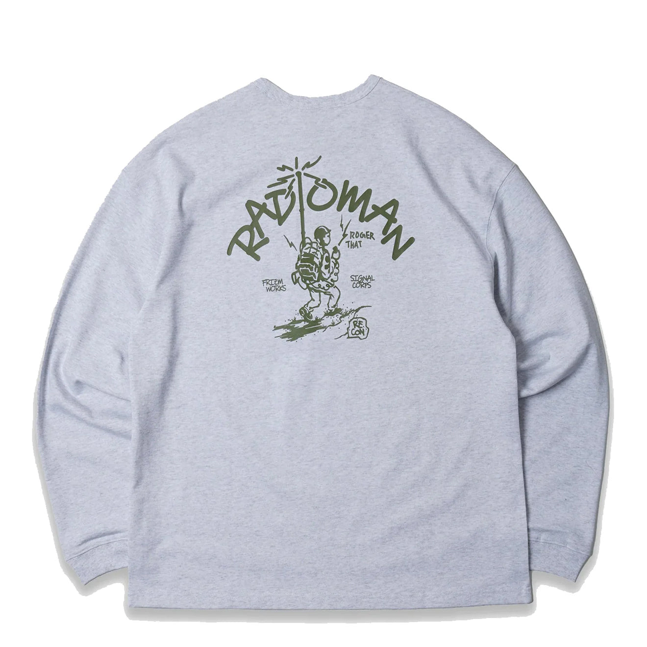 Frizmworks Radio Man Long Sleeve Tee White Melange - The Sporting Lodge