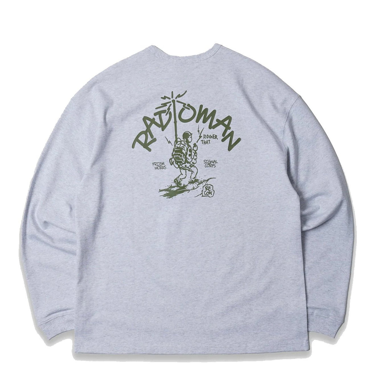 Frizmworks Radio Man Long Sleeve Tee White Melange - The Sporting Lodge