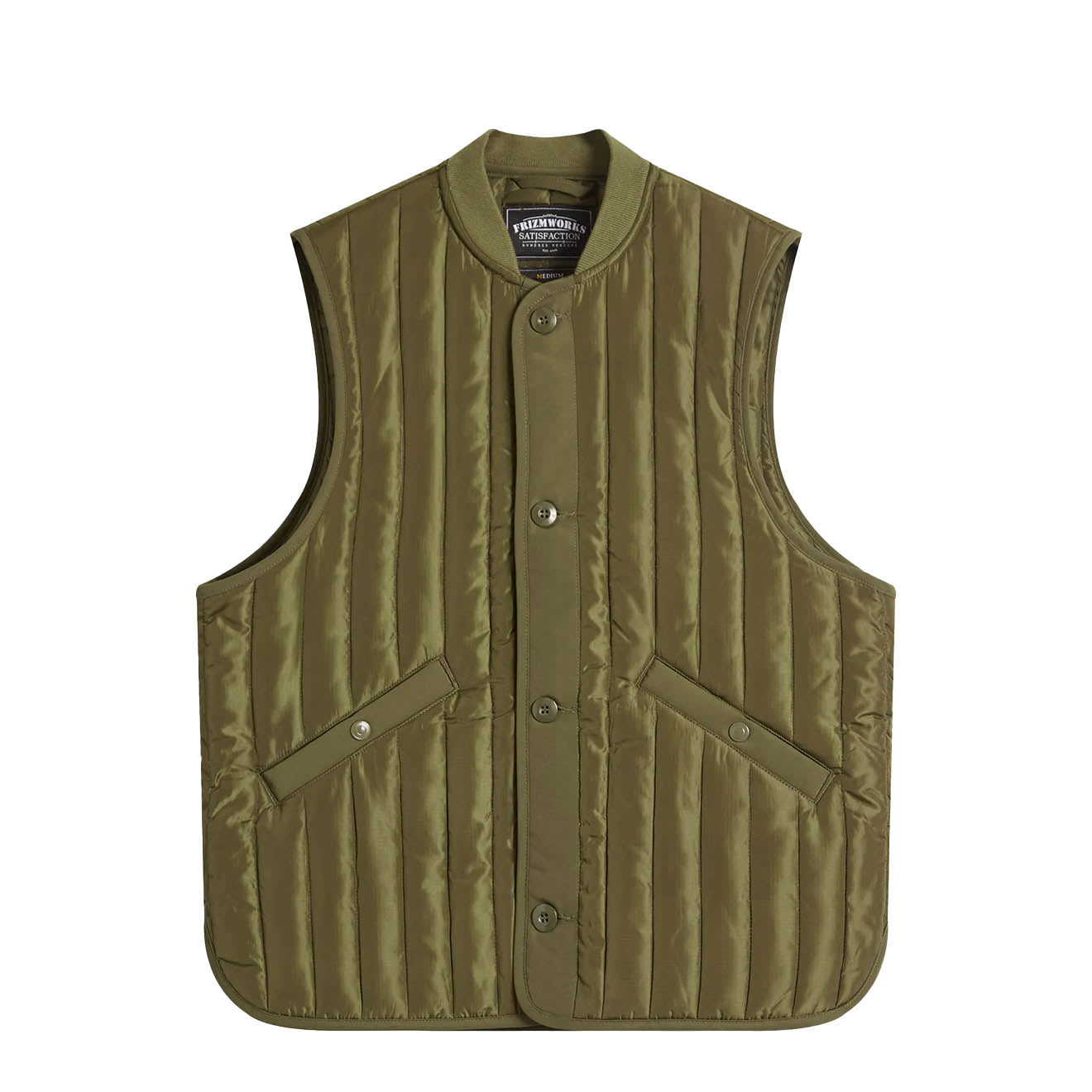 Frizmworks Stripe Quilted Mil Liner Vest Olive
