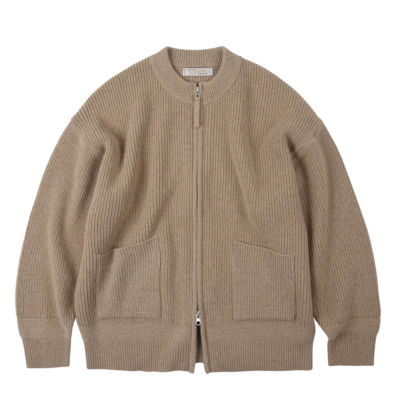 Frizmworks Wool Deck Zipup Cardigan Oatmeal
