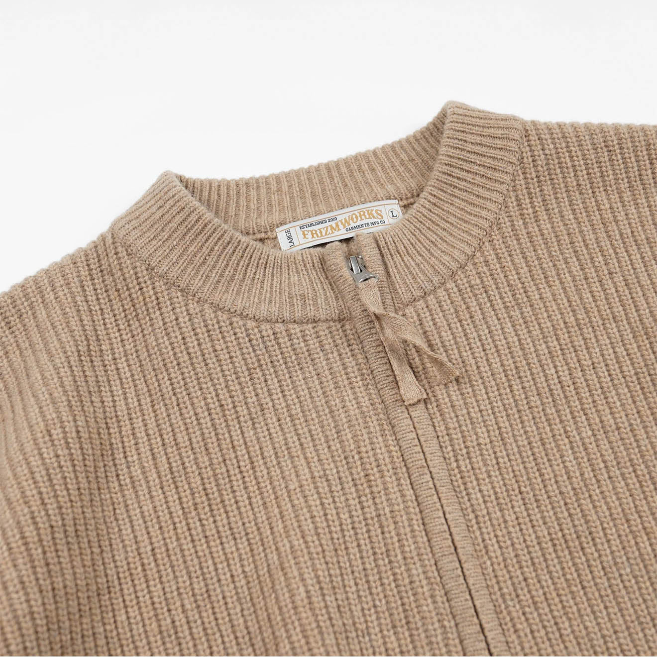 Frizmworks Wool Deck Zipup Cardigan Oatmeal