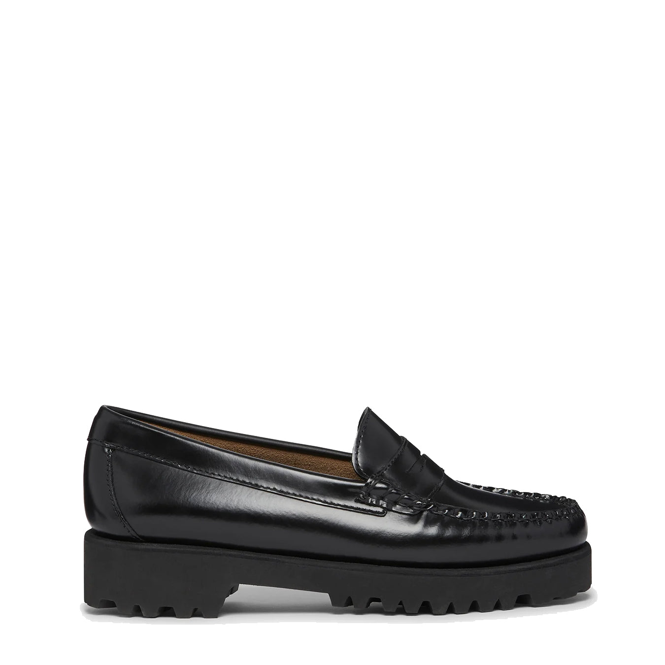G.H.Bass Womens Weejuns 90s Penny Loafers Black Leather - The Sporting Lodge