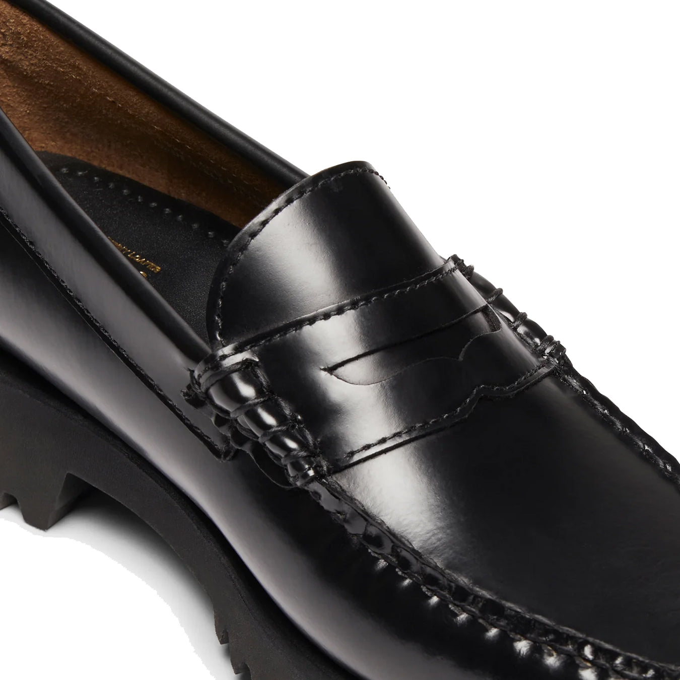 G.H.Bass Womens Weejuns 90s Penny Loafers Black Leather - The Sporting Lodge